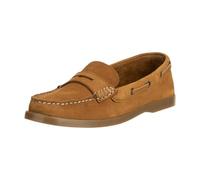SUEDWIND FOOTWEAR Damen Slipper Amalfi Slip - Mokassins aus Nubuk-Leder - Loafer mit Ortholite-Innensohle, Gummisohle & Ziernähte - Damen-Schuhe in Hellbraun (Cognac) - Gr. 41