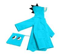 Süß Regenponcho Kinder Dino Regenjacke Lang Regencape Wasserdicht Winddicht Regenmäntel mit Aufbewahrungstasche Regenmantel Kleinkind Regenponcho mit Kapuze Knöpfen Regenkleidung für Regentag Outdoor