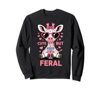 Süße Aber Feral Giraffe Cartoon Herz Sonnenbrille Jungen & Mädchen Sweatshirt