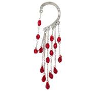 Süße Coole Ohr Stulpe Clip Ohrringe Gothic Blut Tropfen Quasten Ringe Halloween Kristall Anhänger Weiblicher Schmuck Gothic Stil Ohrringe