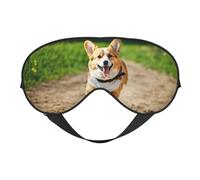 Süße Corgi-Druck, weiche Verdunkelungs-Augenmaske, Reise-Augenmaske, Seitenschläfer-Augenabdeckungen, Schlaf-Augenmaske für Männer und Frauen