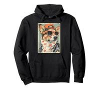 Süße Corgi Hund mit Herzen Sonnenbrille Küsse Valentinstag Pullover Hoodie