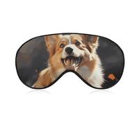 Süße Corgi Hunde-Augenmaske, Schlafmaske, Augenmasken für Schlafmasken für Damen und Herren, Schlafmaske, Reiseaugenmaske, Schlafmaske, Verdunkelung, lustige Schlafmaske, niedliche Schlafmaske