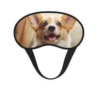Süße Corgi-Schlafmaske für Seitenschläfer, lichtblockierende Nachtmasken zum Schlafen, Augenmaske für Damen und Herren, Augenabdeckung, weicher, bequemer Augenschatten für Reisen, Nickerchen
