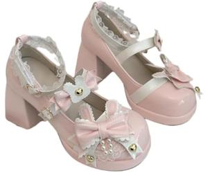 Süße Damen-Mary-Janes Mit Knöchelriemen, Runder Zehenpartie, Blockabsatz | Kawaii Schleife Schnalle Knöchelriemen High Heels Schuhe Y2K Casual Sweet Rockabilly Pumps