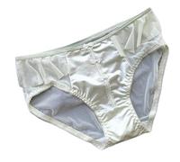 Süße Damen-Spitzenunterwäsche, weiche IceSilk Slips mit elegantem Schleifen-Design (Größe XL, Grün)