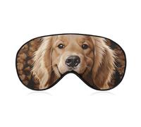 Süße Golden Retriever Augenmaske Schlafmaske Augenmasken für Schlaf Schlafmasken für Frauen Männer Schlafmaske Reise Augenmaske Schlafmaske Verdunkelung Lustige Schlafmaske Niedliche Schlafmaske