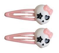Süße Haarspange, schöne Cartoon-Totenkopf-Form, Schnapp-Haarnadel, Farb-Clip für Frühling-Haarnadeln für Teenager, Harz-Haarspangen für den Alltag, klein, schön für Frauen, klein für dünne Frauen