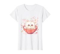 Süße Katze in Ramen Schale Kawaii Japanischer Lebensmittelliebhaber Preisgünstiges Grafik-T-Shirt