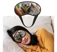 Süße Koala Augenmaske Schlafmaske Weiche Satin Augenmaske mit Gummiband für Reisen Nickerchen Blickdicht Augenmaske für Frauen Männer