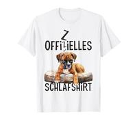 Süße Pyjama Hunderassen Offizielles Schlafshirt Boxer Hund Schlafanzug T-Shirt für Jungen, Hundeliebhaber, Unisex, Kurzarm, T-Shirt, Klein, Blau