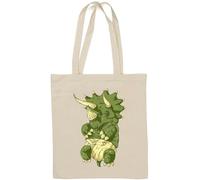 Süße Schlafende Baby-Tragetasche Triceratops Dinosaurier-Kunst, natürliche Baumwolle, Weiß