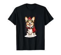 Süße Strickjacke mit walisischem Corgi-Hund Weihnachten Merry X-mas Grafik T-Shirt