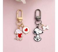 Süßer Cartoon Snoopy Legierung Schlüsselanhänger für Frauen und Paar, Geschenkbeutel Anhänger, Schlüsselring, Schultaschen Anhänger