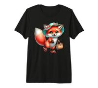 Süßer Fuchs im Sonnenhut mit Korb & Flip Flops Premium T-Shirt