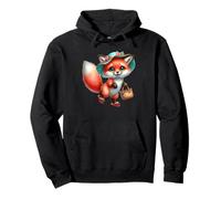 Süßer Fuchs im Sonnenhut mit Korb & Flip Flops Pullover Hoodie