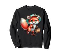 Süßer Fuchs im Sonnenhut mit Korb & Flip Flops Sweatshirt