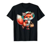 Süßer Fuchs im Sonnenhut mit Korb & Flip Flops T-Shirt