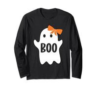 Süßer Geist Schleife Boo Halloween Monster Kinder Erwachsene Langarmshirt