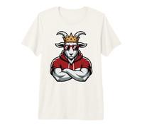 Süßer Goat King Fantasy-Football-Champion Commish Game On Premium T-Shirt