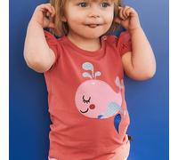 Süßes Baby T-Shirt kurzarm Wal koralle 80