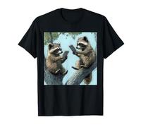 Süßes Baby-Waschbär Texting Adorable Wildlife Animal Love Tee T-Shirt