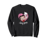 Süßes Betty Boop Pudgy Hund Herz Cartoon Vintage Grafik Sweatshirt