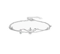 Süßes mehrlagiges Aladdin-Genie-Lampen-Armband für Damen und Mädchen, Sterlingsilber, Kristall-Charms, Handkette, trendiger Geburtstag, Weihnachten, Party, Urlaub, Schmuck, Geschenk für Mutter und