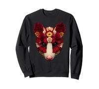 Süßes Opossum mit Rosen Frühling Floral Tier Valentinstag Sweatshirt
