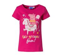Süßes Peppa Wutz T-Shirt mit großem Peppa Motiv, 100% Baumwolle, Original Lizenz (DE/NL/SE/PL, Numerisch, 98, Regular, Fuchsia)