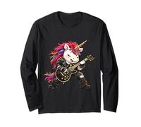 Süßes Rockstar-Einhorn, Rock'n Roll Band für Kinder Langarmshirt