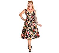 SugarShock Silja Petticoat Kleid Hawaii, Größe:L, Farbe:Schwarz