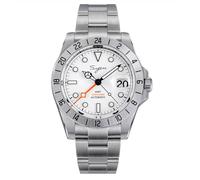 Sugess S463 GMT Merc Automatik Stahl Weiß Datum Saphir Herrenuhr