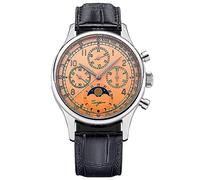 SUGESS Seagull ST1908 40 mm Kupfer Mondphase Datum Chronograph Saphir 1963 BNIB, Orange