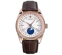 Sugess Seagull ST2108 Roségold Automatik Mondphasen Saphir Display Hi Beat 1963, gold, Armband