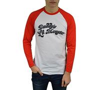 Suicide Squad Damen Langarmshirt Daddy's Little Monster, Weiß (Weiß), M