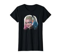Suicide Squad Harley Quinn Head T Shirt T-Shirt, Damen, Schwarz, XL