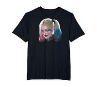 Suicide Squad Harley Quinn Head T Shirt T-Shirt, Herren Große Größen, Schwarz, 5X Tall