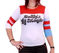 Suicide Squad Harley Quinn Longsleeve Langarm Pullover rot weiß - S