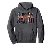 Suicide Squad Logo Pullover Hoodie, Unisex für Erwachsene, Anthrazit Meliert, M
