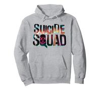 Suicide Squad Logo Pullover Hoodie, Unisex für Erwachsene, Grau Meliert, L