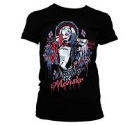Suicide Squad Offiziell Lizenziertes Harley Quinn Damen T-Shirt, Schwarz, L