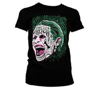 Suicide Squad Offizielles Lizenzprodukt Joker Damen T-Shirt (Schwarz), Medium