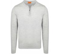Suitable Crew Zip Merino Grau - Grösse XL - Herren - Bekleidung - Slim-fit - Merino-Wolle -