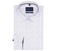 Suitable Hemd Leaf Print weiß - Größe 43 Weiß 43