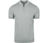 Suitable Knitted Half Zip Poloshirt Dusty Grey - Größe XXL Grau XXL