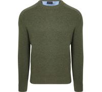 Suitable Lammwolle Pullover Rundhals Olivgrün - Größe M Dunkelgrün M