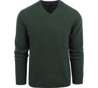 Suitable Lammwolle Pullover V-Ausschnitt Dunkelgrün - Größe L Dunkelgrün L