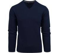 Suitable Lammwolle Pullover V-Ausschnitt Navy - Größe M Dunkelblau M