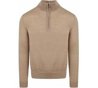 Suitable Merino Half Zip Pullover Beige - Grösse XL - Herren - Bekleidung - Slim-fit - Wolle - Perfekt für Herbst und Winter